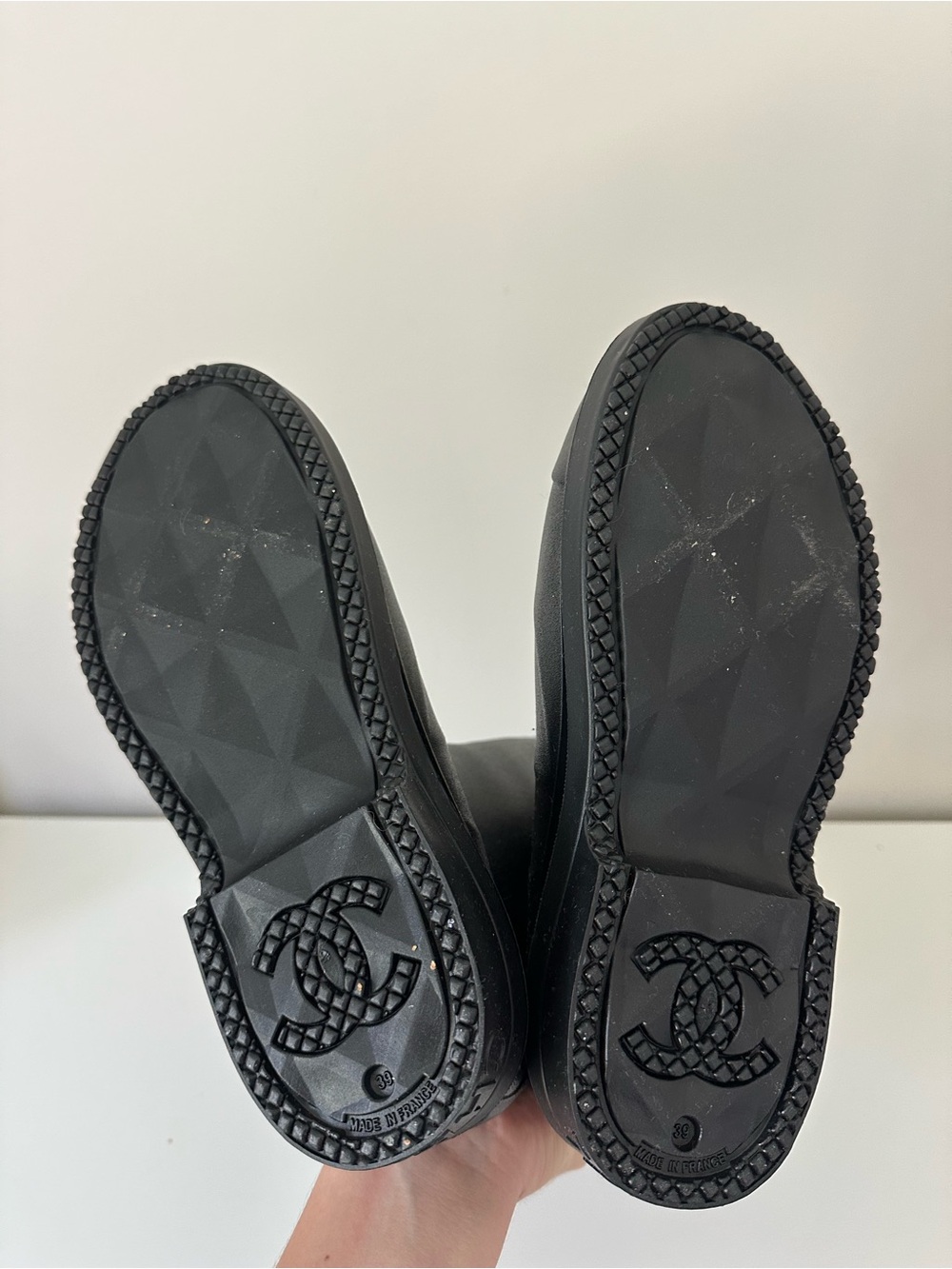 CHANEL Black Rain Boots - Picture 5 of 16